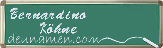 Bernardino Köhne Visitenkarte
